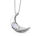 Rainbow Moonstone Pendant with Chain (Size 20) in Platinum Overlay Sterling Silver 1.64 Ct.
