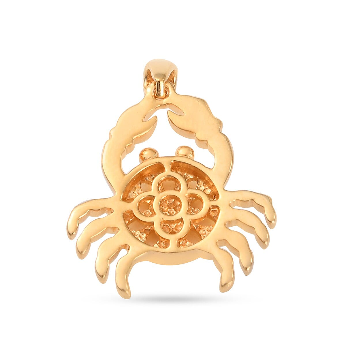 Fresh Water Pearl Crab Pendant in 14K Gold Overlay Sterling Silver