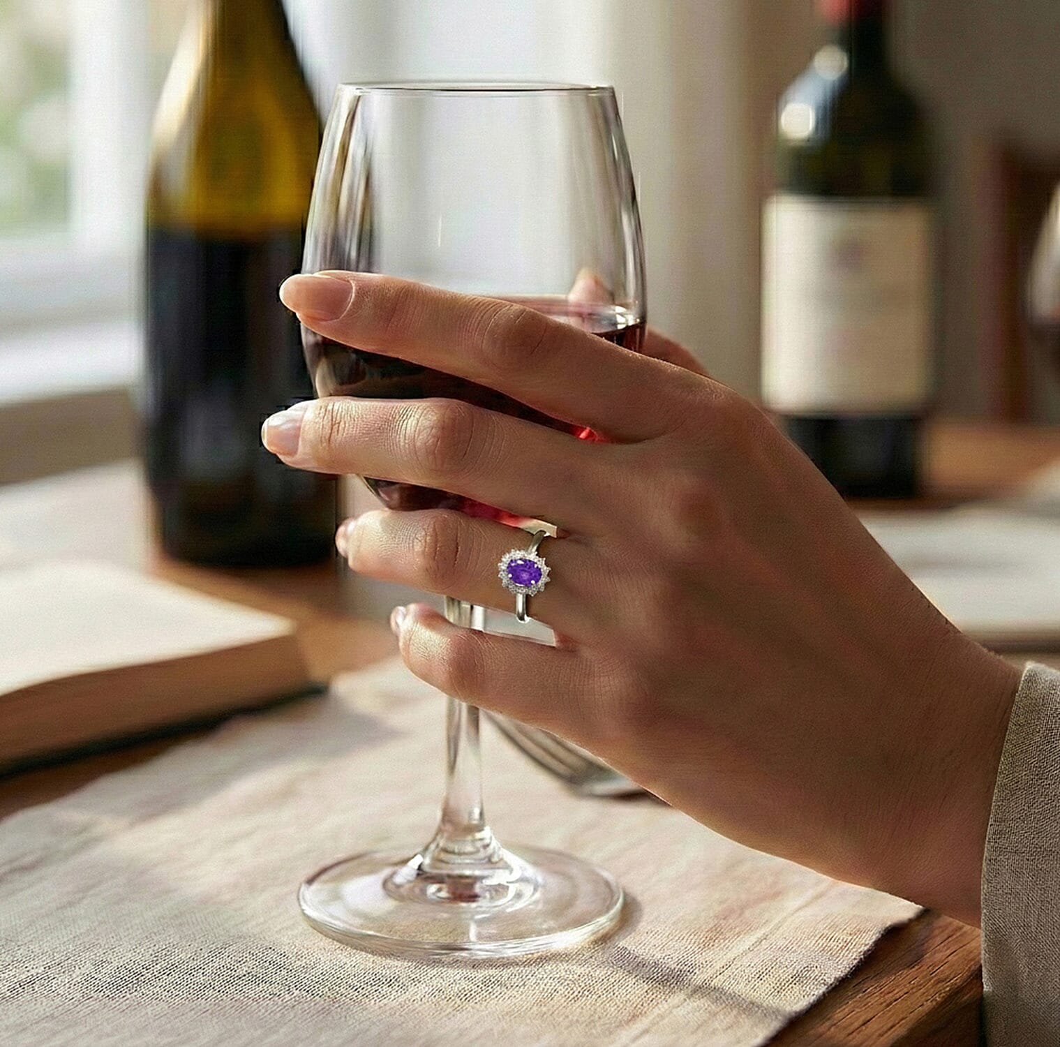 Princess Diana Inspired Halo Ring in Sterling Silver