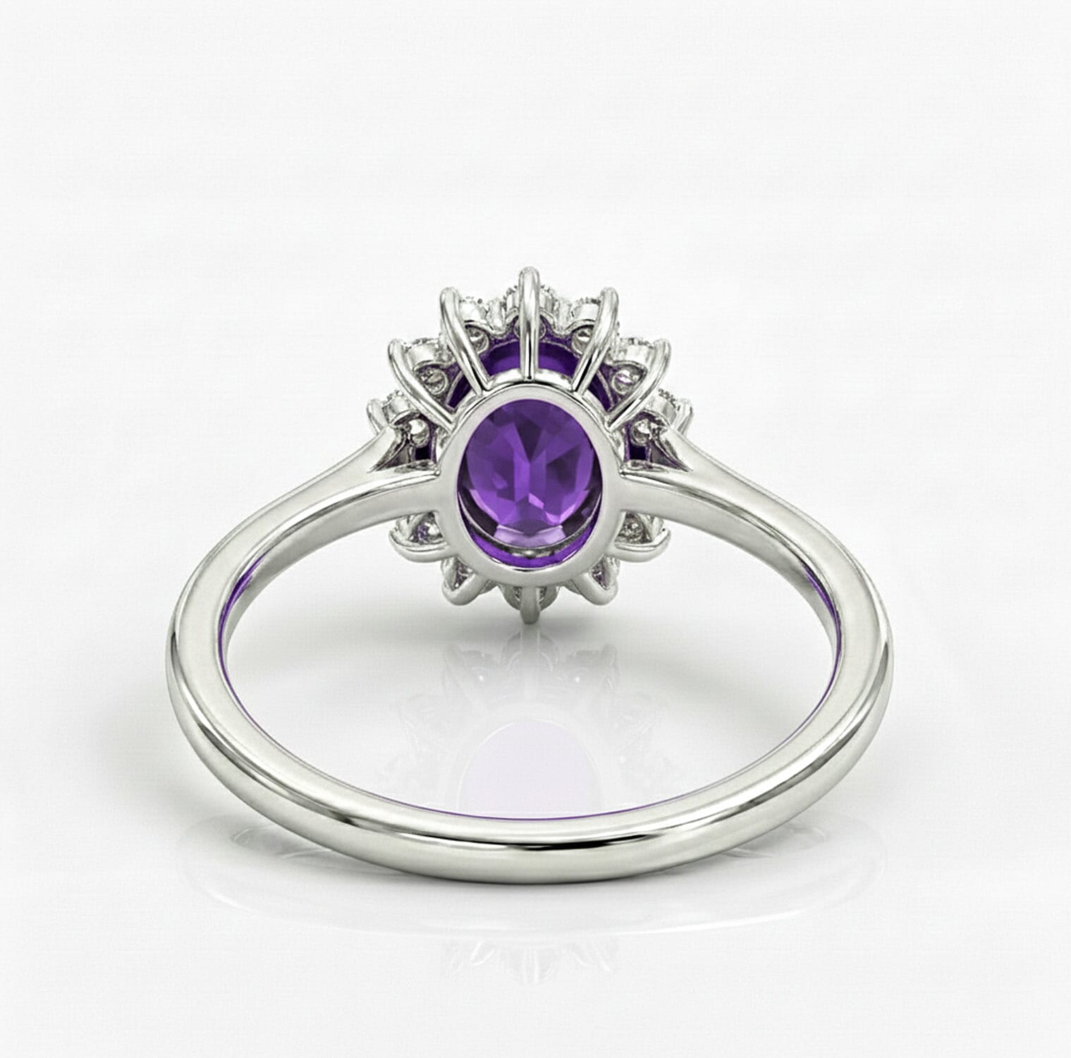 Princess Diana Inspired Halo Ring in Sterling Silver