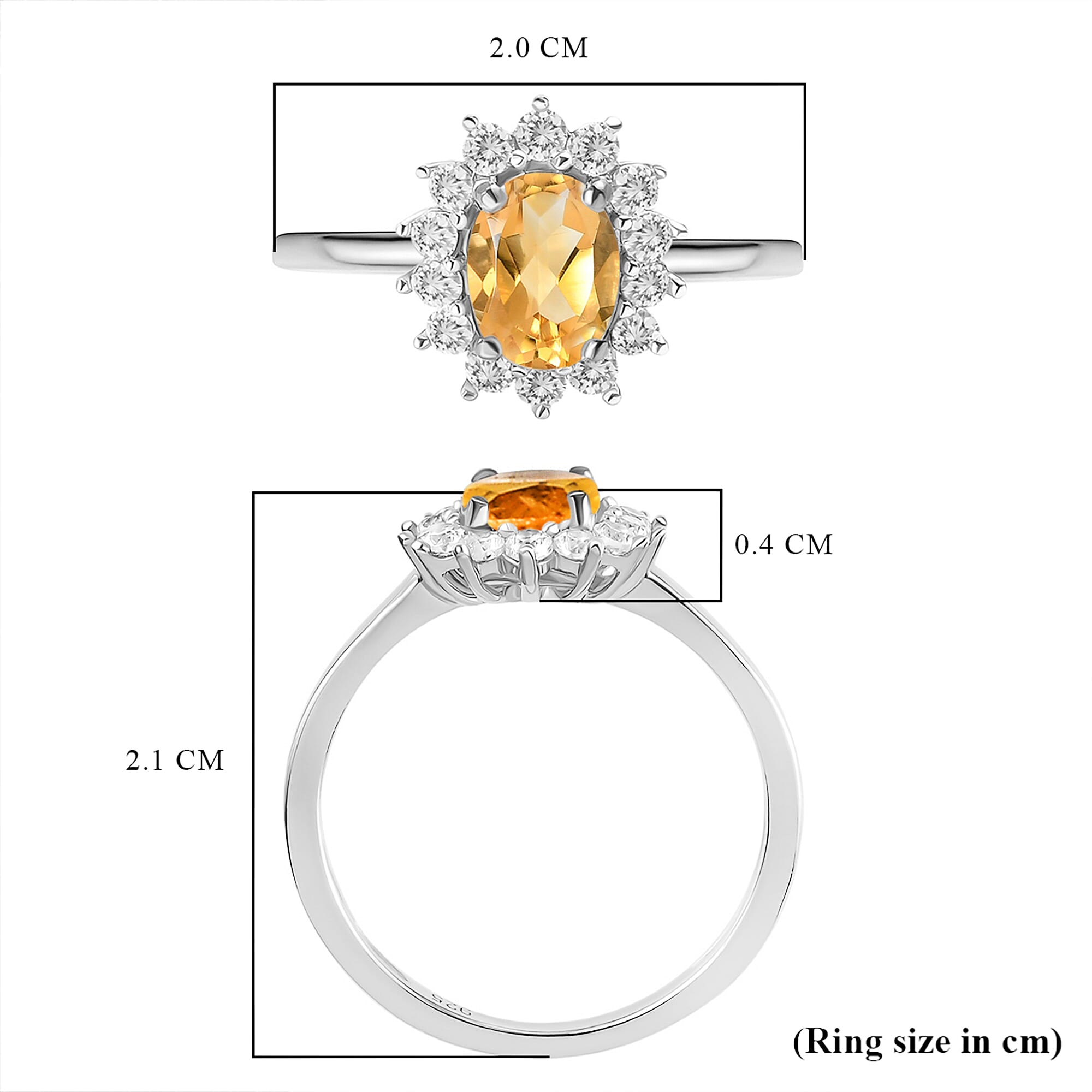 Princess Diana Inspired Halo Ring in Sterling Silver