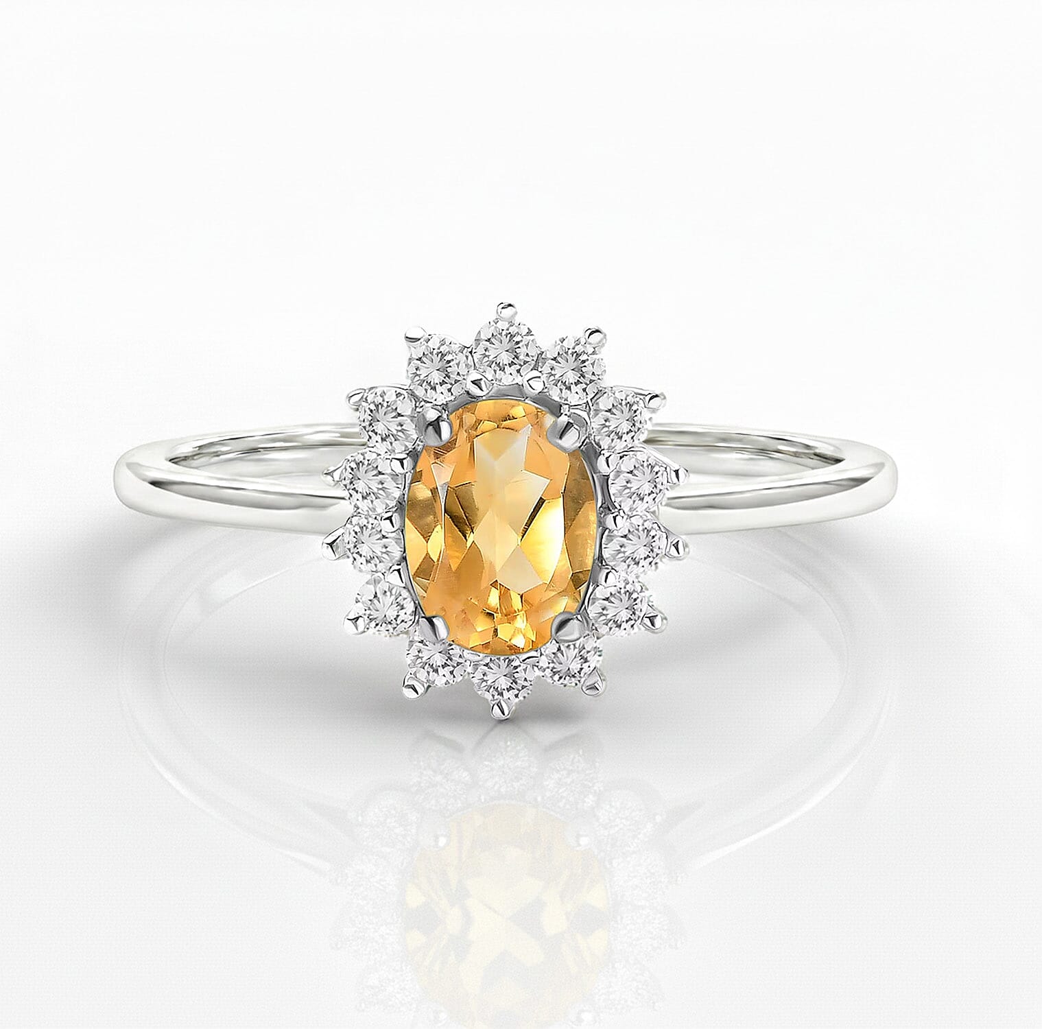 Princess Diana Inspired Halo Ring in Sterling Silver