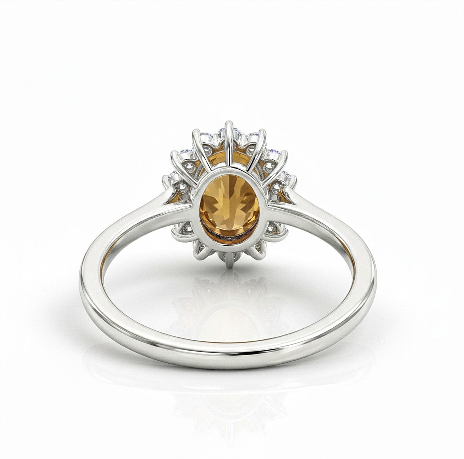 Princess Diana Inspired Halo Ring in Sterling Silver