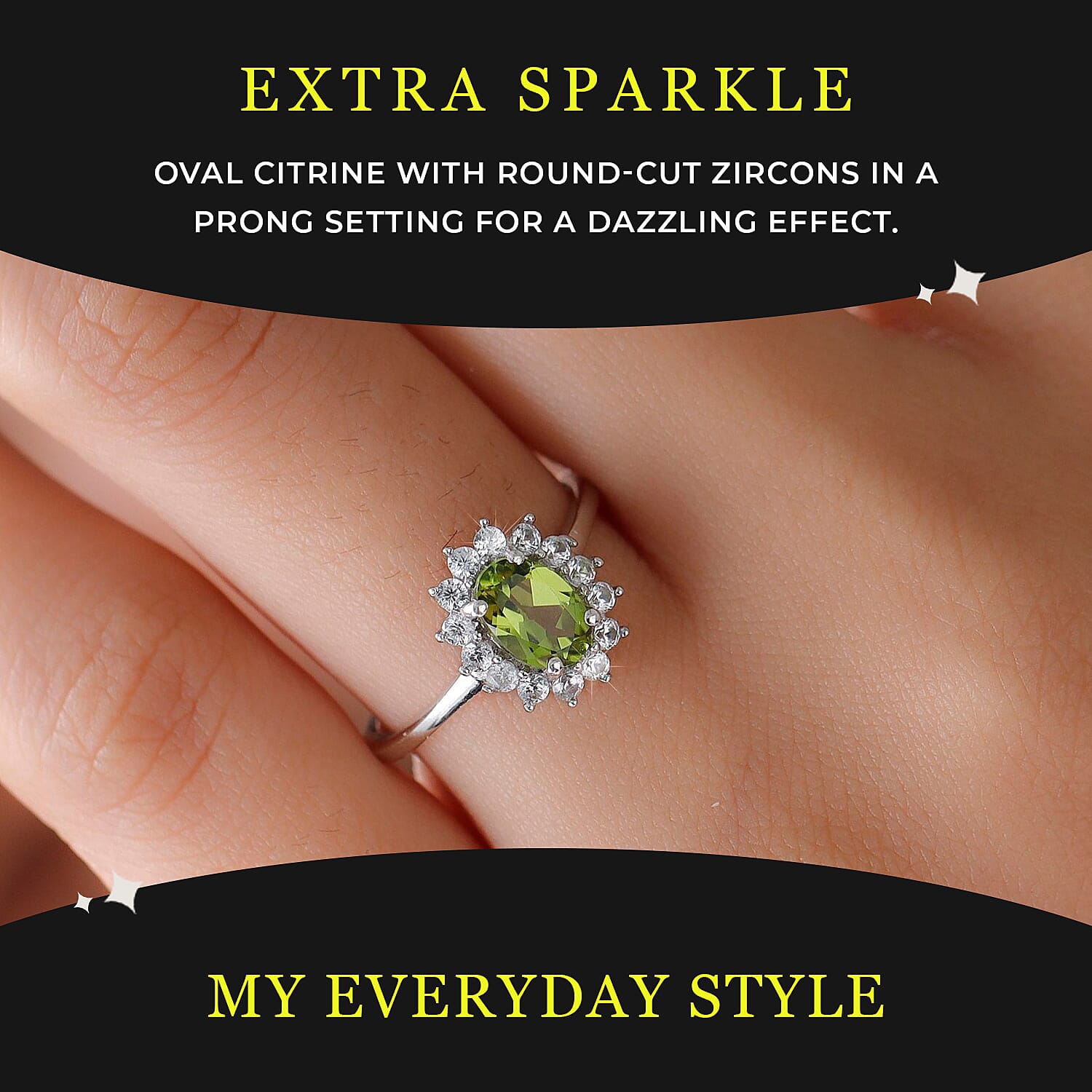 Princess Diana Inspired Halo Ring in Sterling Silver