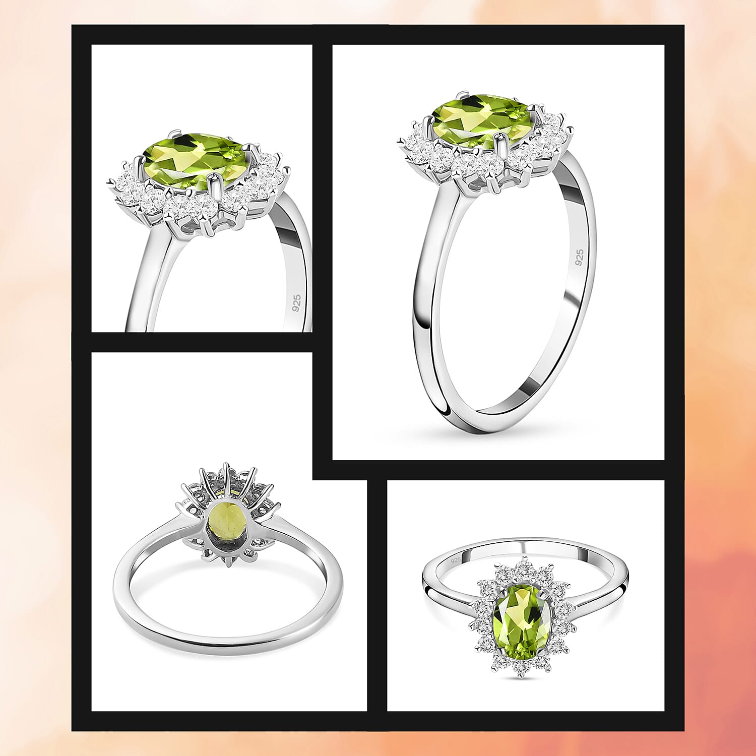 Princess Diana Inspired Halo Ring in Sterling Silver