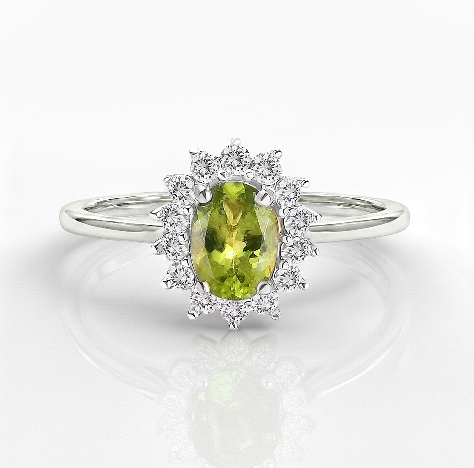 Princess Diana Inspired Halo Ring in Sterling Silver