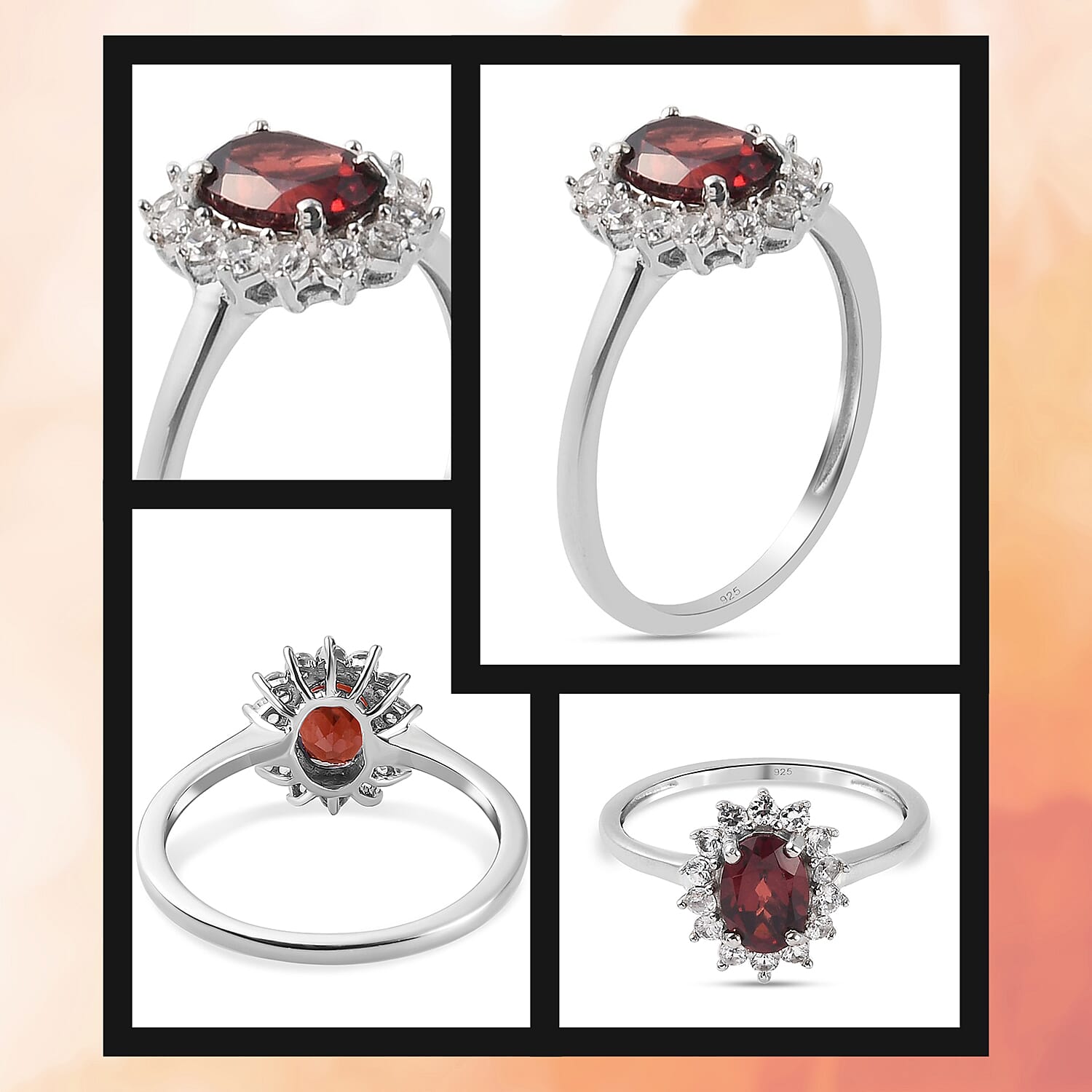 Princess Diana Inspired Halo Ring in Sterling Silver