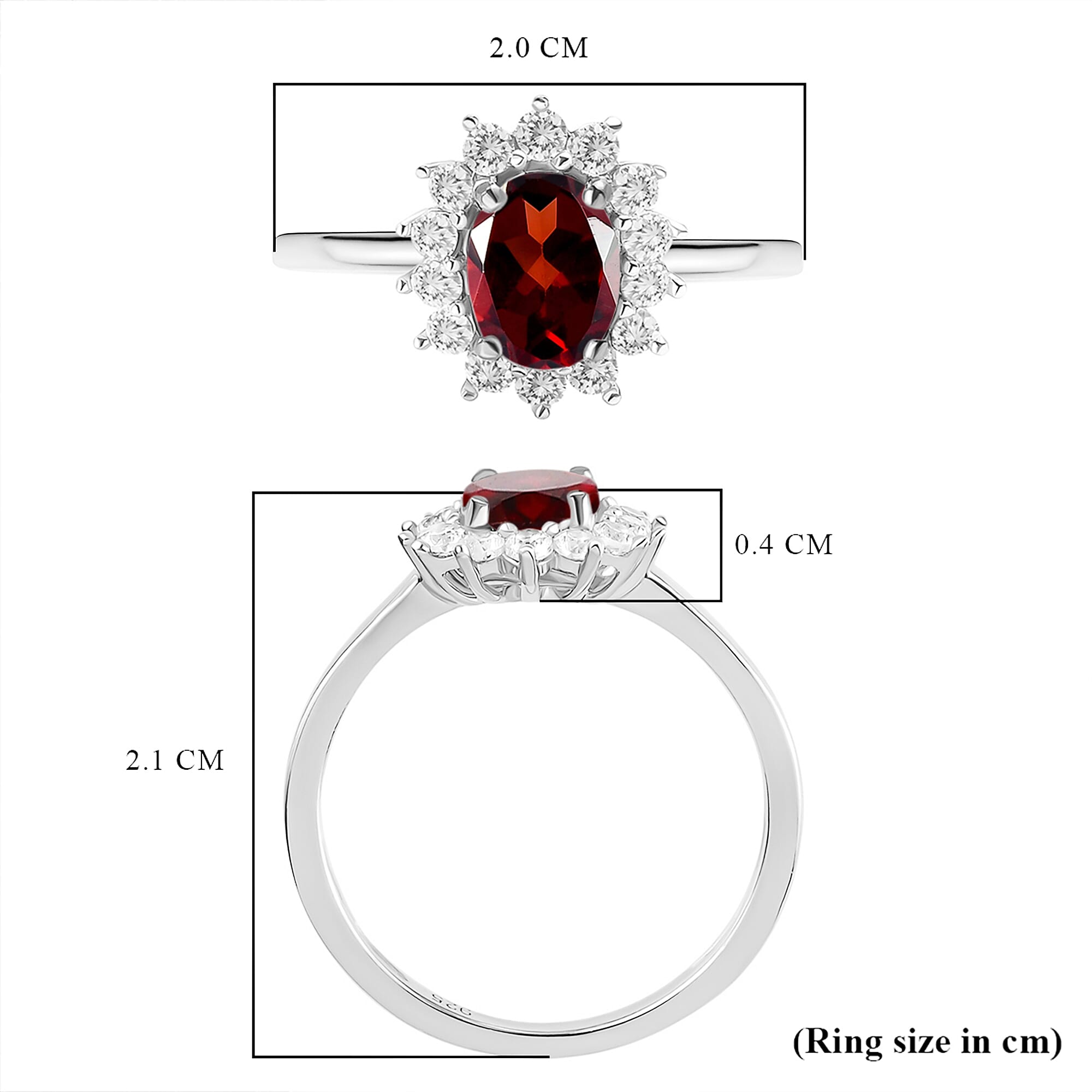 Princess Diana Inspired Halo Ring in Sterling Silver