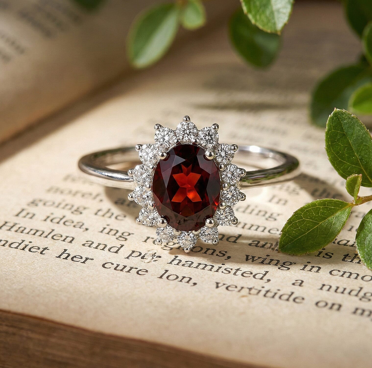 Princess Diana Inspired Halo Ring in Sterling Silver