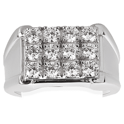 Lustro Stella Platinum Overlay Sterling Silver Ring Made with Finest CZ 3.14 Ct, Silver wt. 6.77 Gms