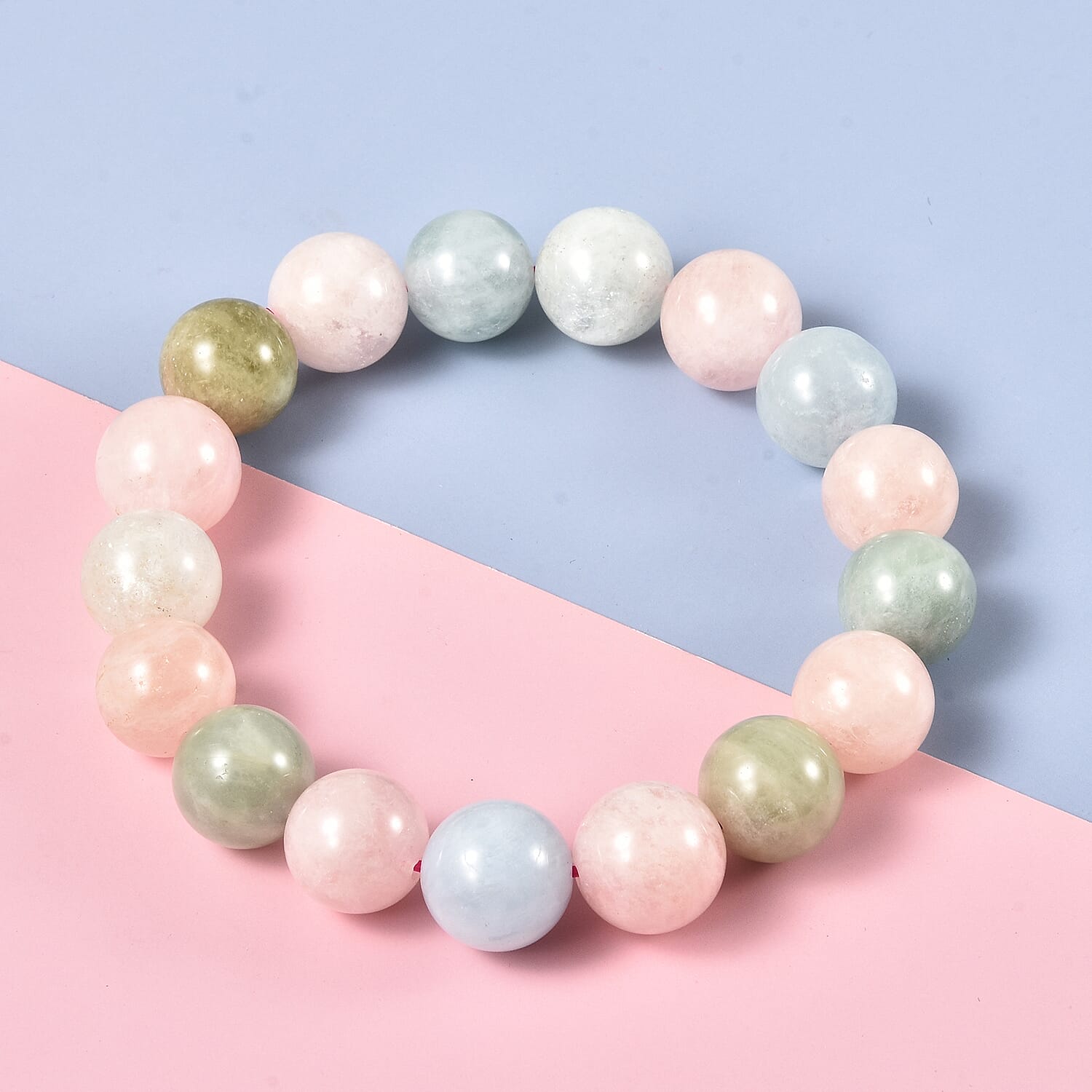 Natural Multi Beryl Beads Stretchable Bracelet (Size 7-7.5) 216.50 Ct