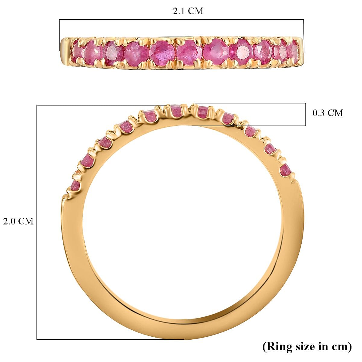 Half Eternity Band Ring in Sterling Silver