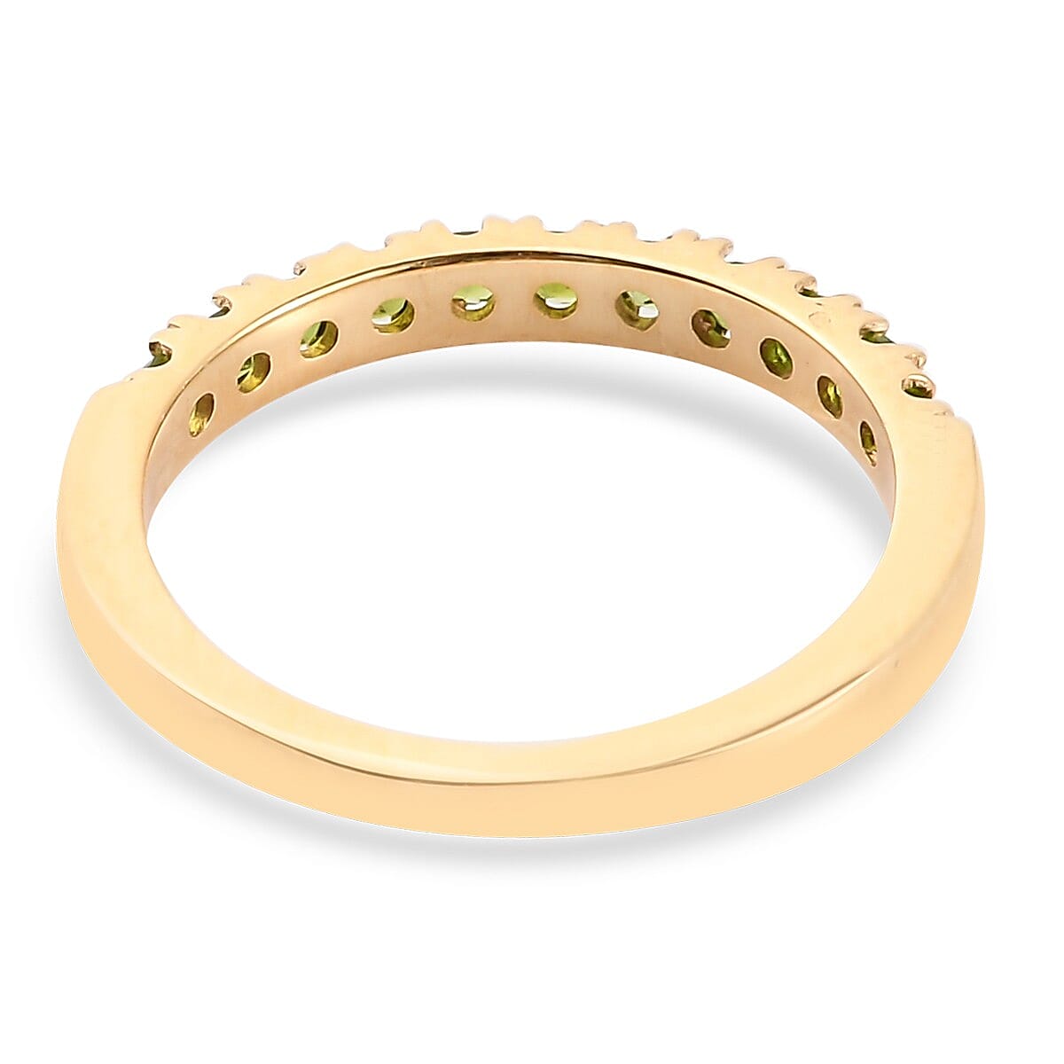 Chrome Diopside, Tanzanite and Multi Gemstones Ring in 14K Gold Overlay Sterling Silver