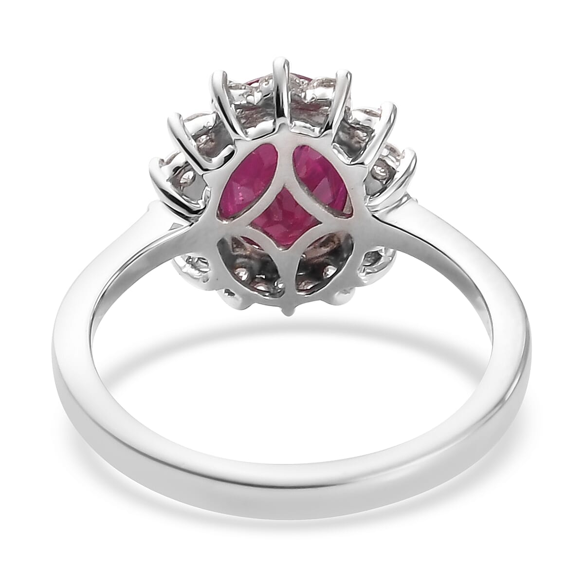 RHAPSODY 950 Platinum AAAA Loupe Clean Chanthaburi Yellow Sapphire and Diamond (VS-E-F) Ring 3.05 Ct, Platinum Wt. 5.95 Gms