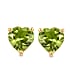 Amethyst Heart Stud Earrings in 18K Yellow Gold Vermeil Plated Sterling Silver