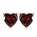 Amethyst Heart Stud Earrings in 18K Yellow Gold Vermeil Plated Sterling Silver
