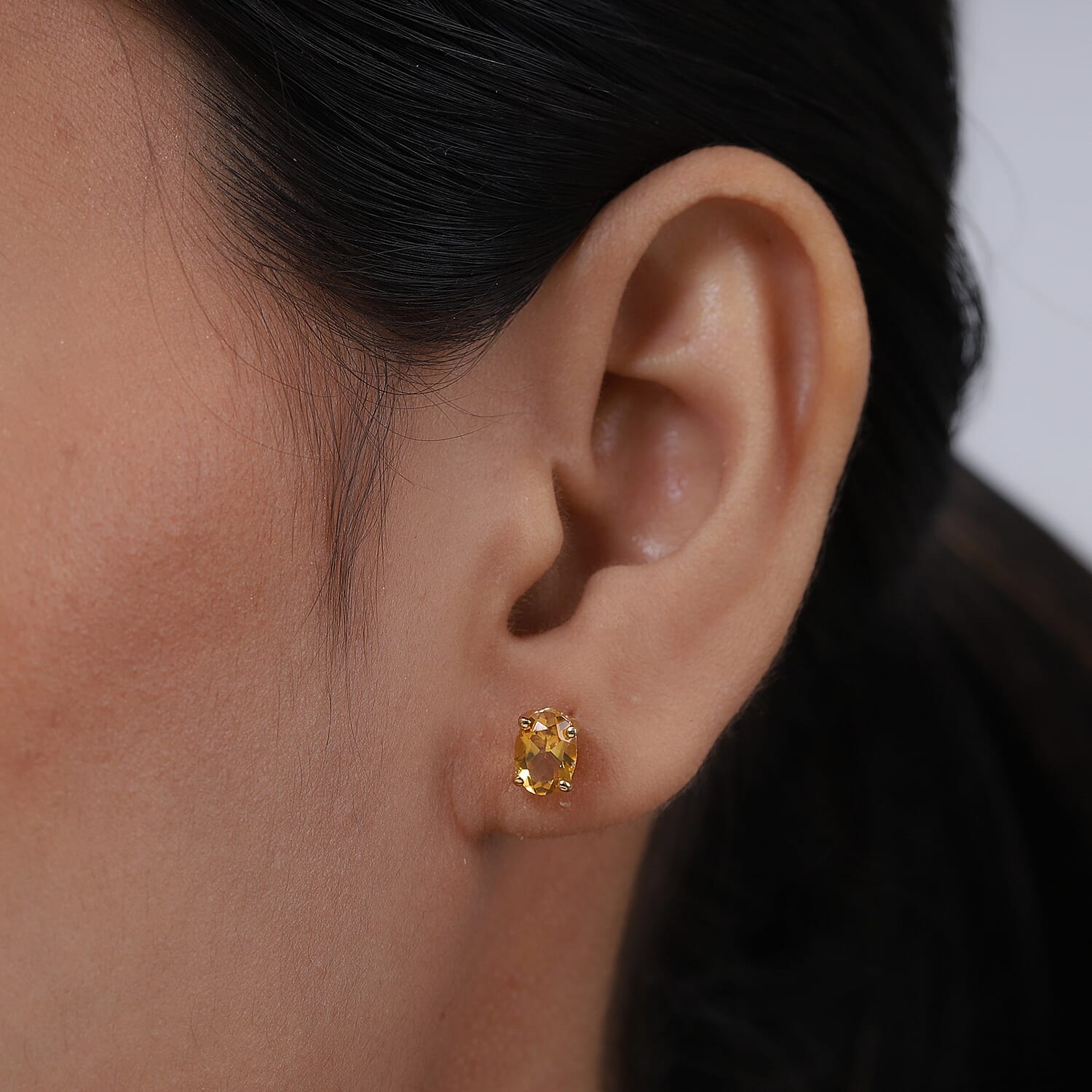 Natural Genuine Citrine Square, Oval Cut And Real Diamond Studded Silver Victorian Studs | 18K Gold shops Coated Victorian Studs Earring For Women