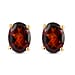 1.62 Ct. Red Garnet Earrings in Solitaire Platinum Plated Sterling Silver