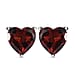 1 Ct. Red Garnet Earrings in Platinum Plated Sterling Silver