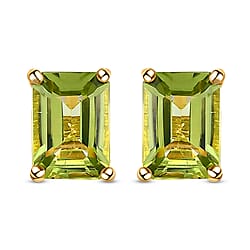 1.62  Ct. Citrine Earrings in 14K Gold Plated Sterling Silver
