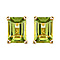 2.04 Ct Peridot Solitaire Earrings in 14K Gold Plated Sterling Silver