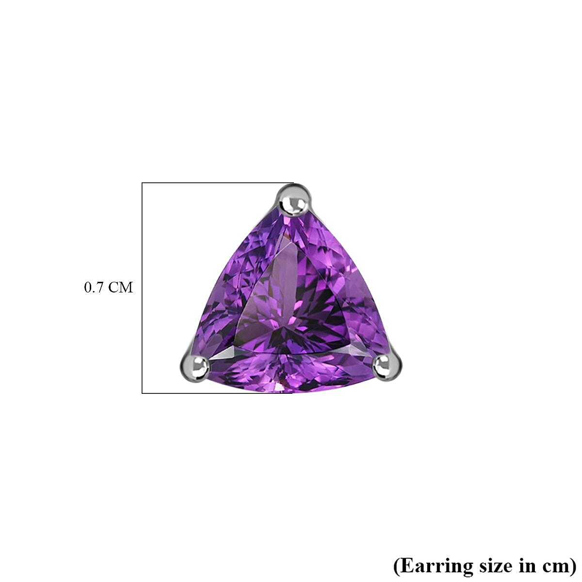 Amethyst Stud Earrings in Platinum Overlay Sterling Silver 1.24 Ct. Amethyst Stud Earrings in Platinum Overlay Sterling Silver 1.24 Ct.