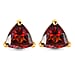 2 Ct. Red Garnet Solitaire Stud Earrings in 14K Gold Plated   Sterling Silver