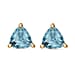 2 Ct. Red Garnet Solitaire Stud Earrings in 14K Gold Plated   Sterling Silver
