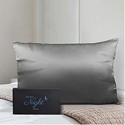  Mulberry Silk Front Side- Single Pillowcase - Dark Grey