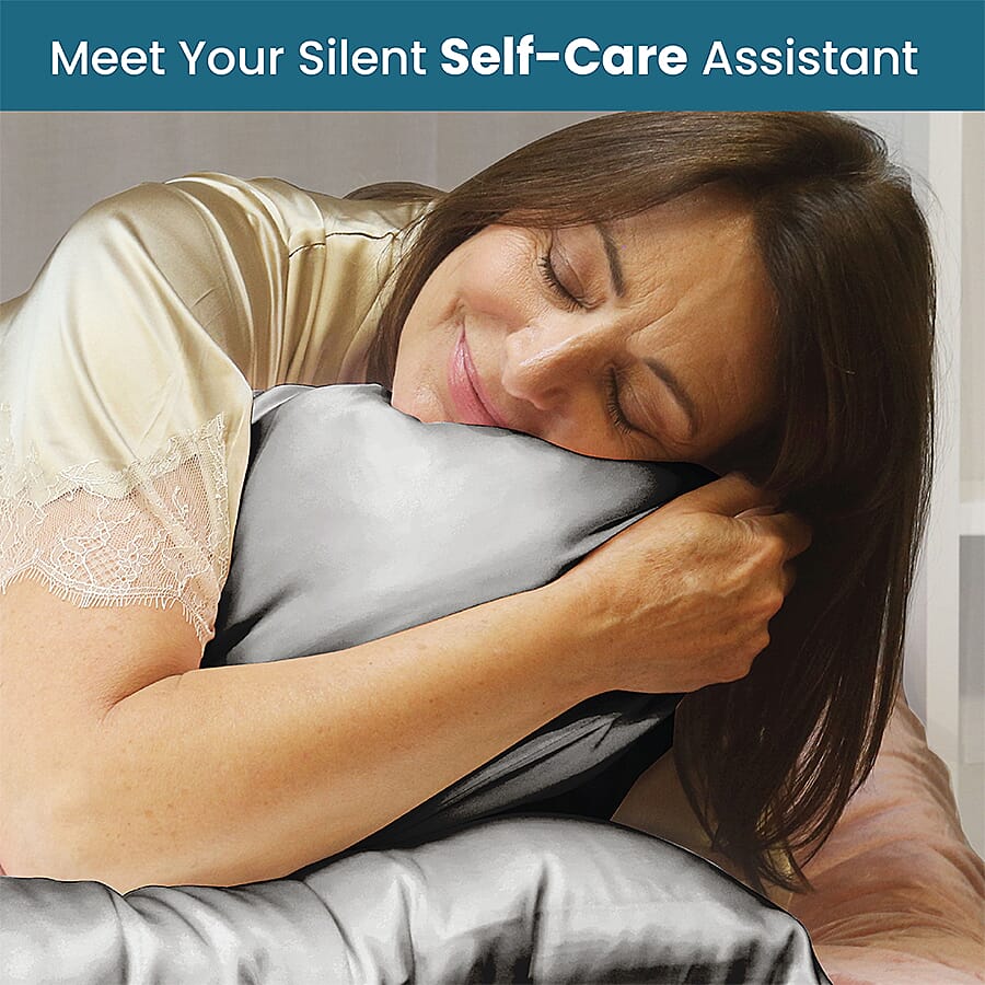  Mulberry Silk Front Side- Single Pillowcase - Dark Grey