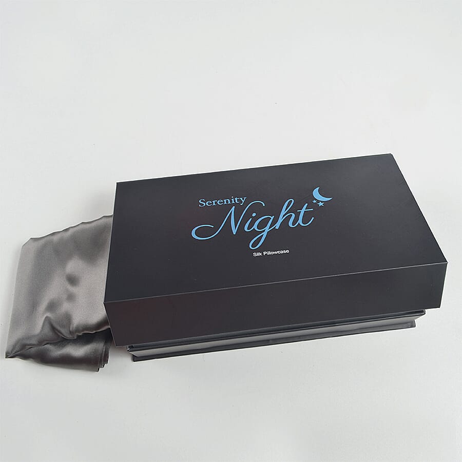 Mulberry Silk Single Pillowcase (Size:50x75cm) - Dark Grey