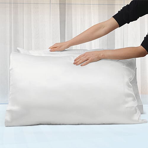 100% Mulberry Silk Top Layer Single Pillowcase (Size-50x75cm) - Ivory