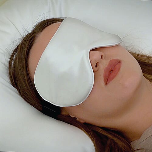 2 Piece Set - 100% Mulberry Silk Pillowcase (50x75cm) and Eye Mask (23x10 cm) - Ivory