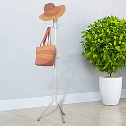 Multifunctional Standing Coat Rack - White