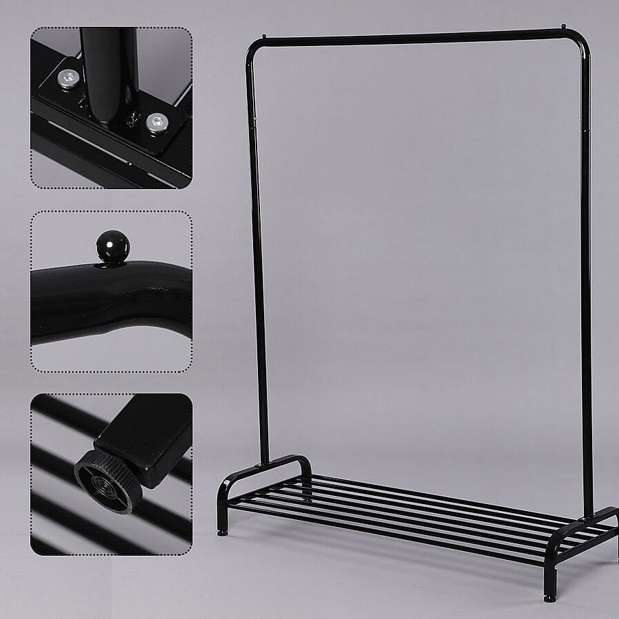 Stylish Garment Rack (Size 115x40x145 Cm) - Black