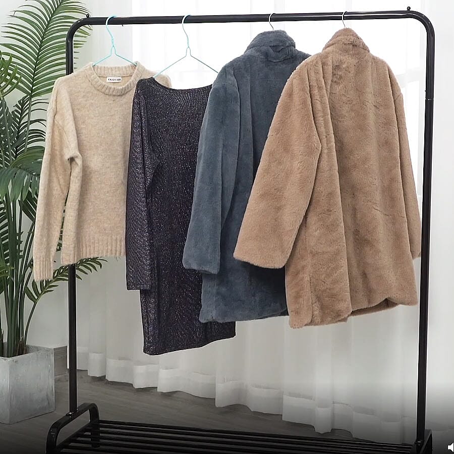 Stylish Garment Rack (Size 115x40x145 Cm) - Black