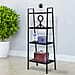 Four Tier Multifunctional Ladder-Shaped Storage Shelf (Size 60x35x147 cm) - Black
