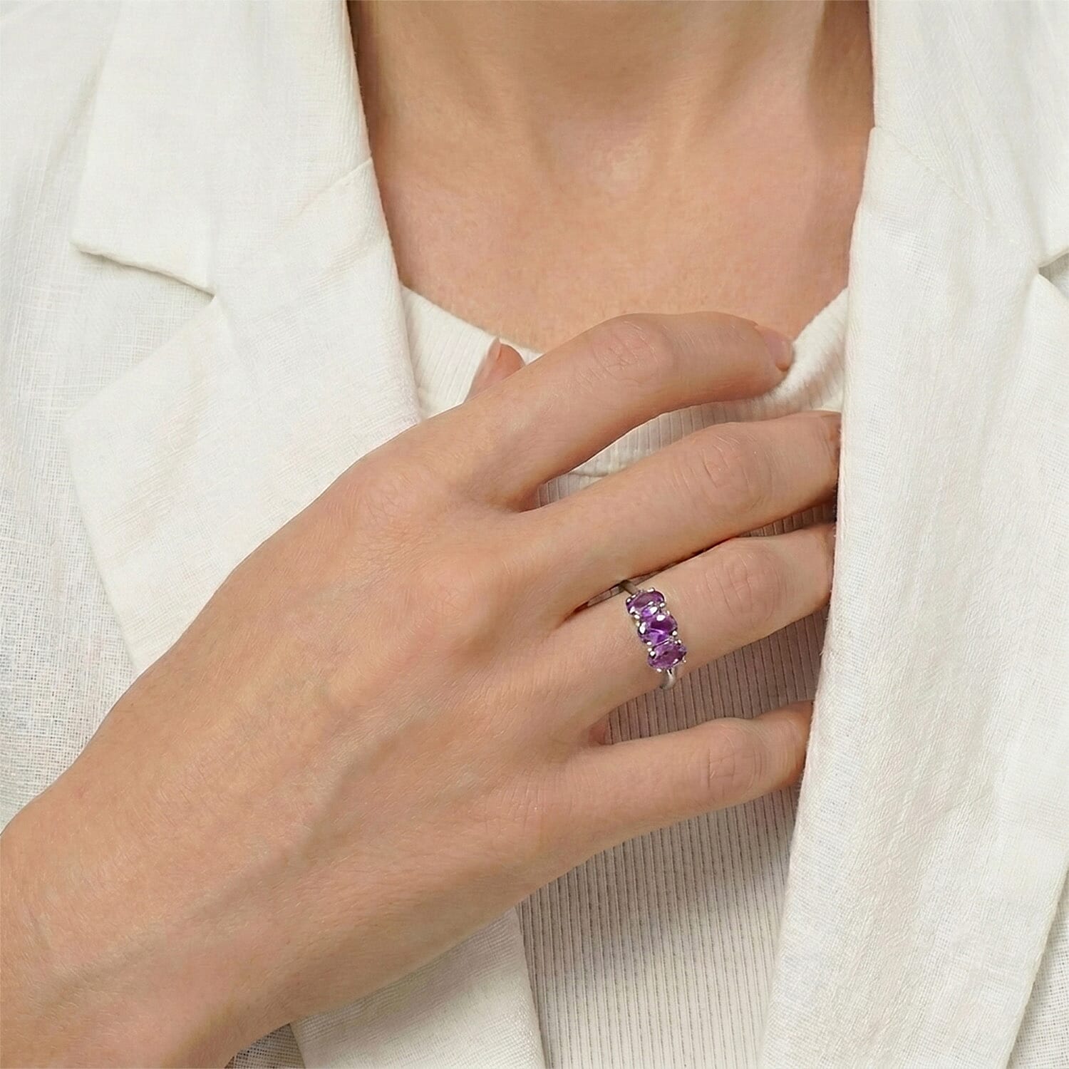 Trilogy Ring in Sterling Silver