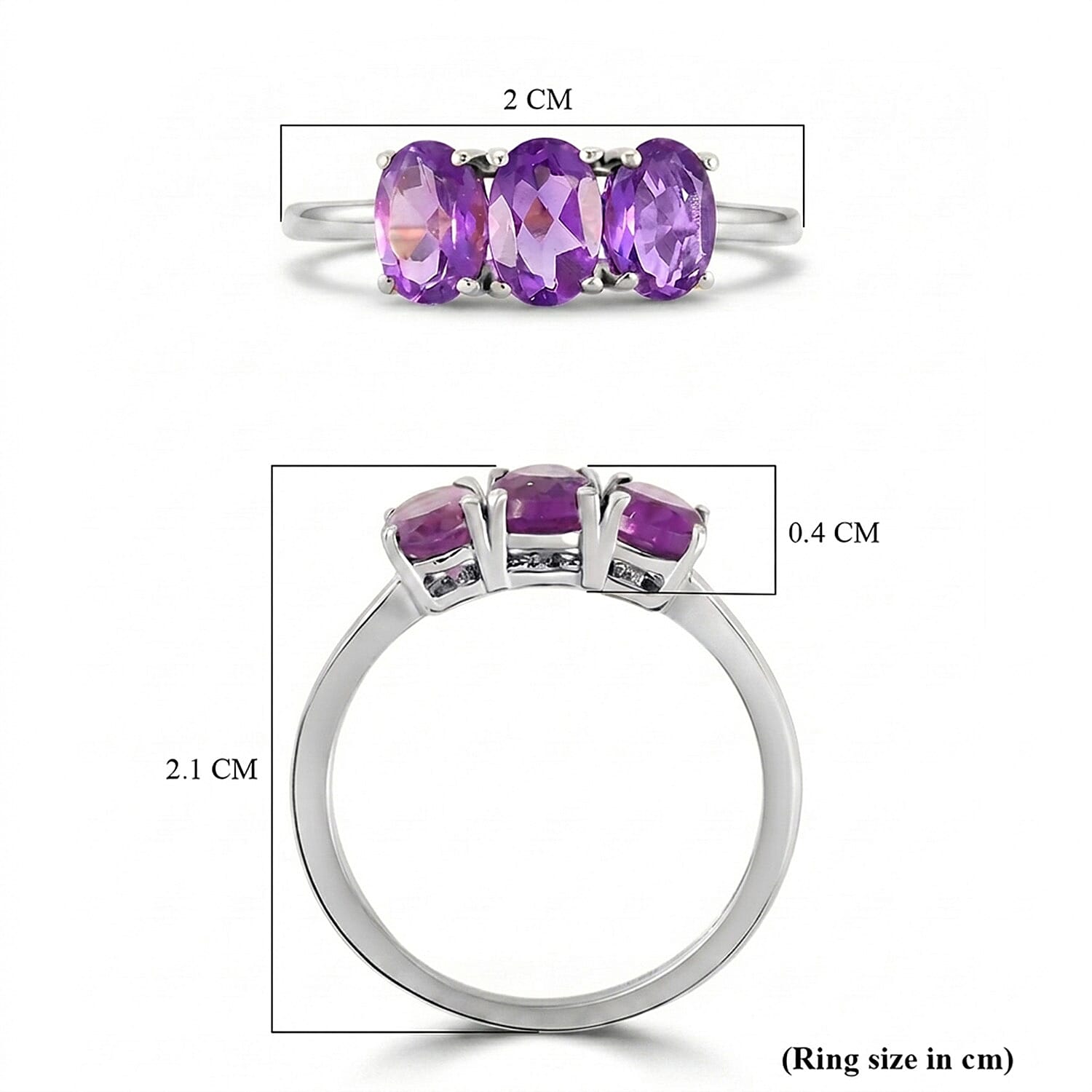 Trilogy Ring in Sterling Silver