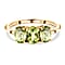 Carat Peridot Trilogy Ring in Sterling Silver