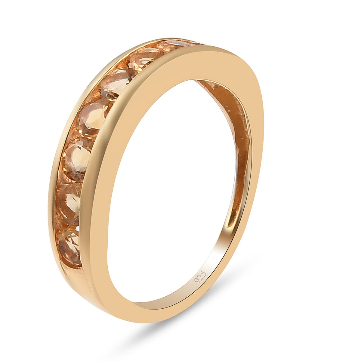 Citrine Ring in 14k Gold Overlay Sterling Silver 1.02 Ct.1.64 Gms