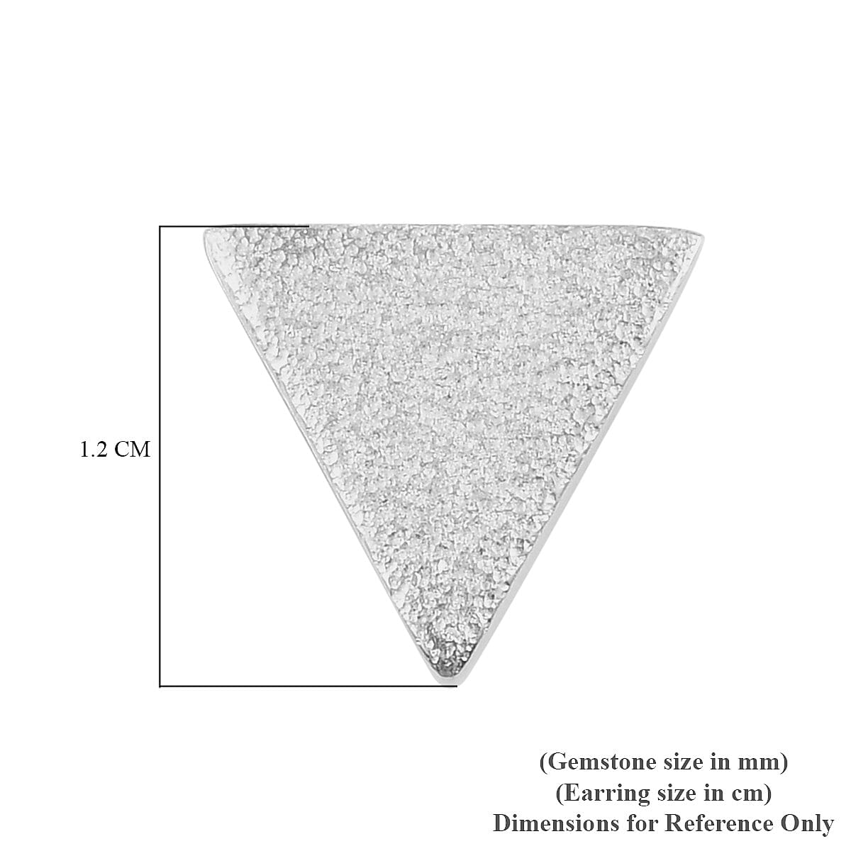 Sterling Silver Triangle Stud Earrings (with Push Back)