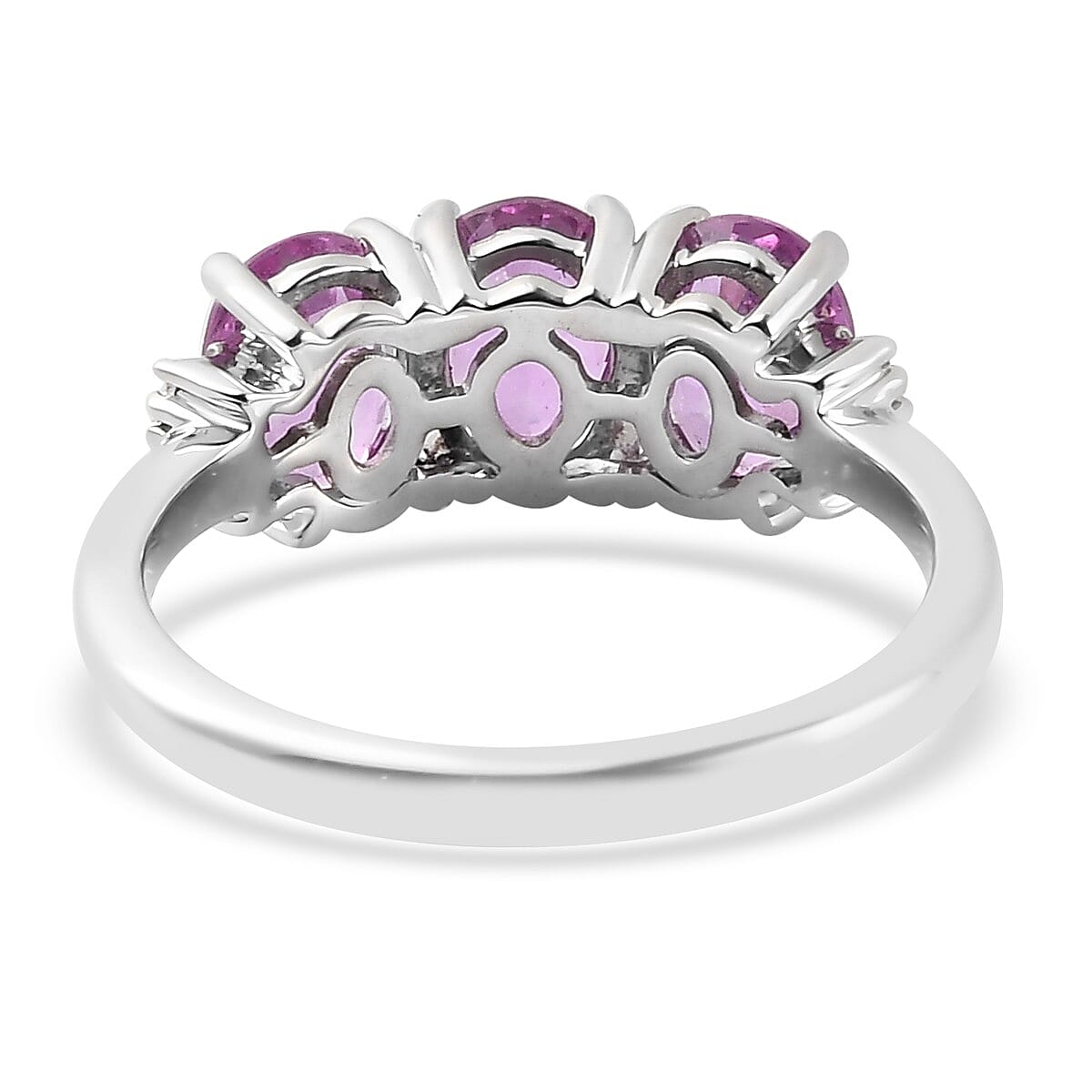 RHAPSODY 950 Platinum AAAA Pink Sapphire and Diamond (VS-E-F) Ring 3.06 Ct.