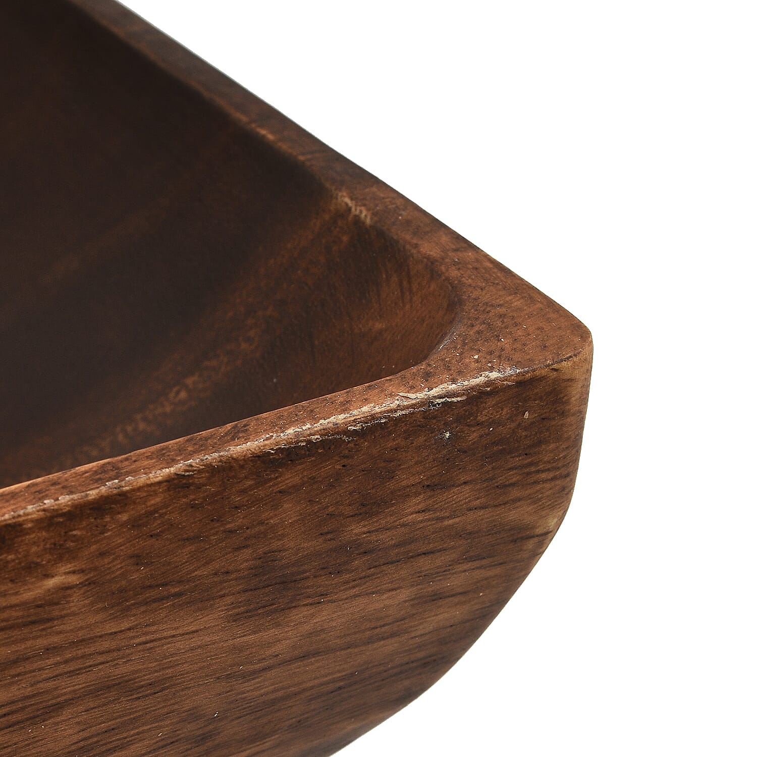 Nakkashi - Handmade Wood Square Bowl (Size 25x25x8Cm)