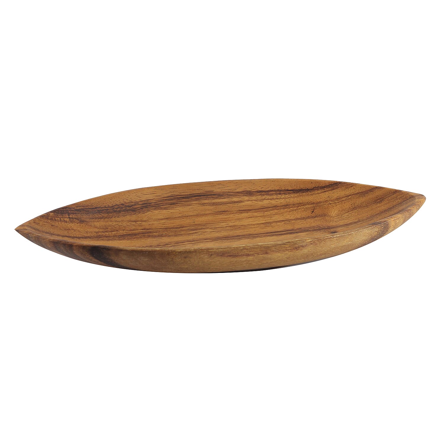 Nakkashi - Handmade Wood Canoe Tray (Size 32x11x3Cm)