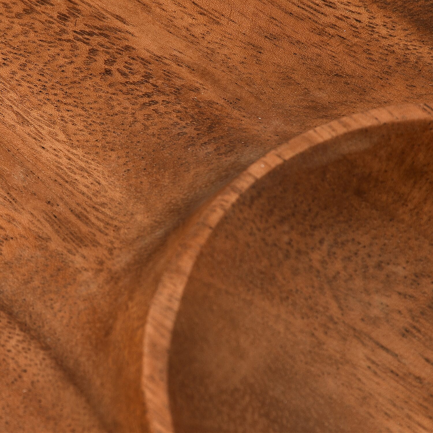 Handmade Wood 2 Compartment Tray (Size 25x25x4Cm)