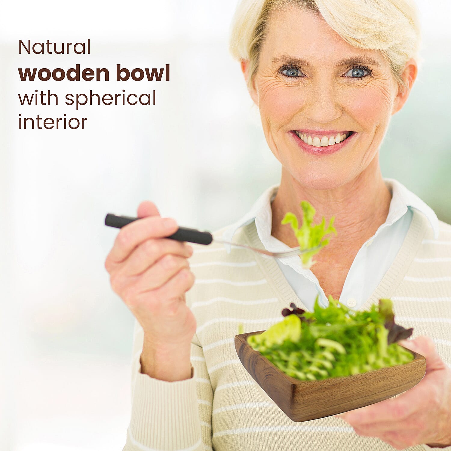 Nakkashi - Set of 4 - Handmade Wood Square Bowl (Size 9x9x4Cm)