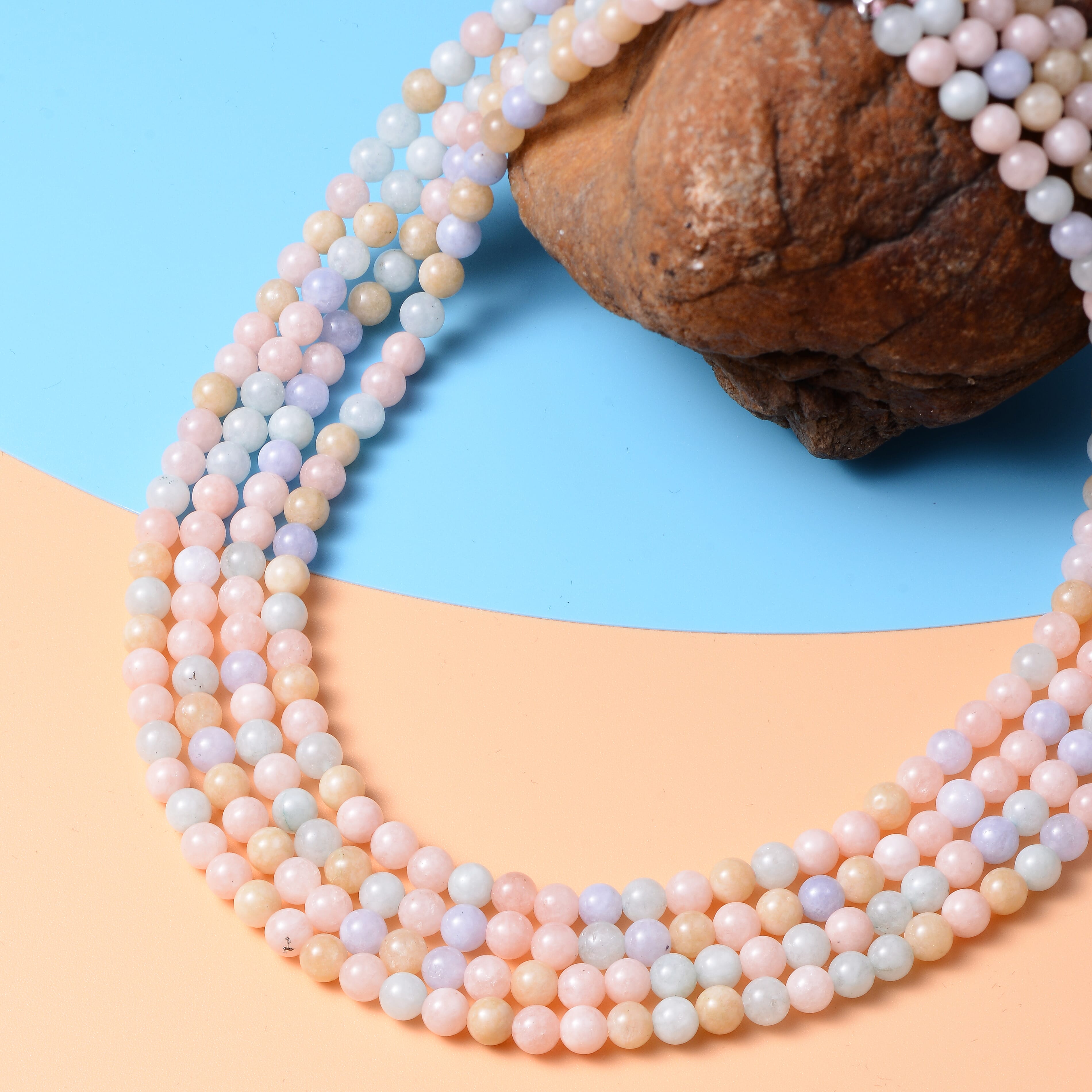 Multi Beryl Necklace (Size 16) in Rhodium Overlay Sterling Silver 507.50 Ct.