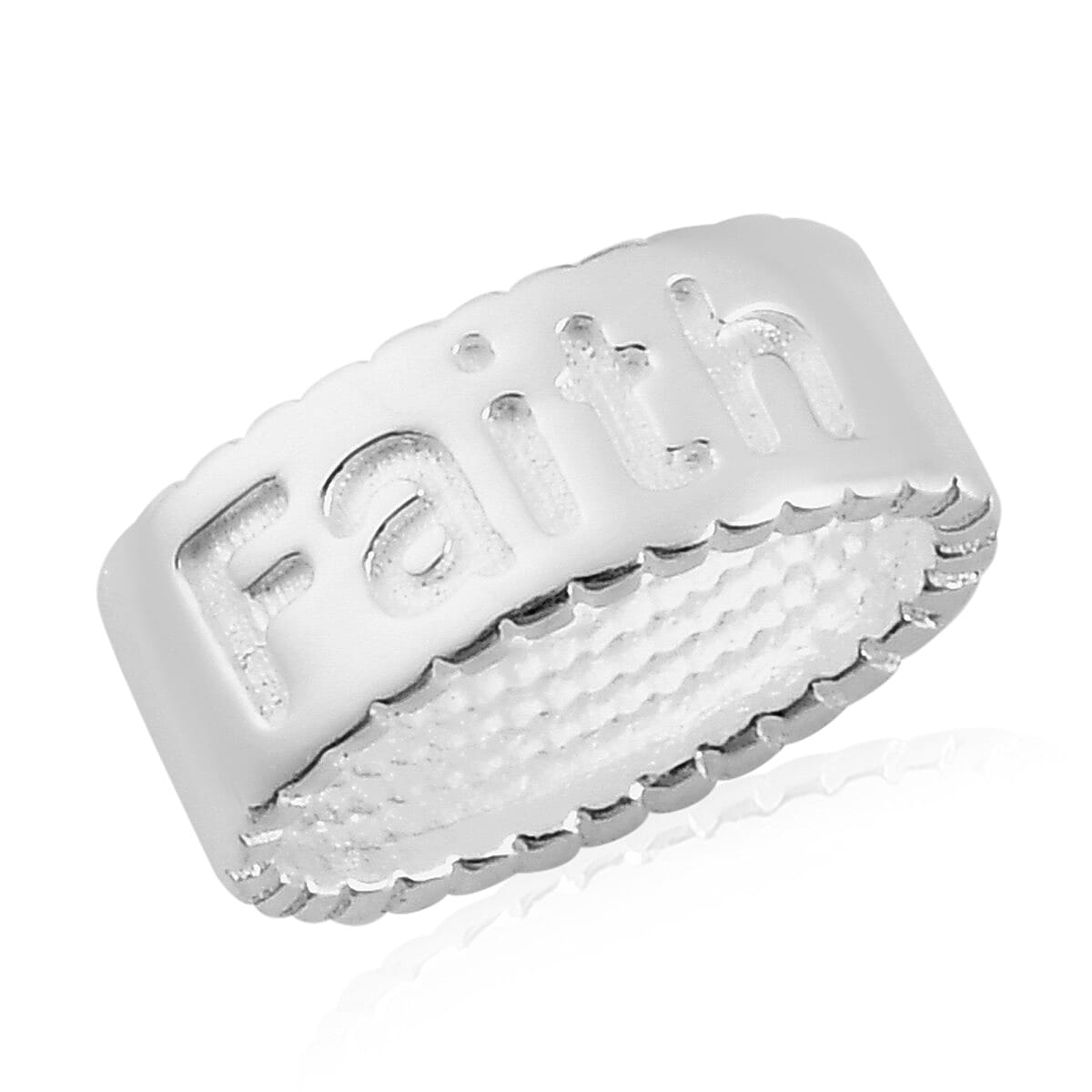 Set of 3 - Love, Hope, Faith Engraved Pendant or Charm in Sterling Silver