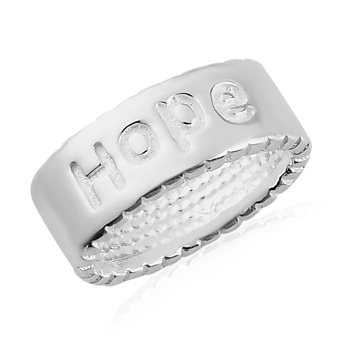 Set of 3 - Love, Hope, Faith Engraved Pendant or Charm in Sterling Silver